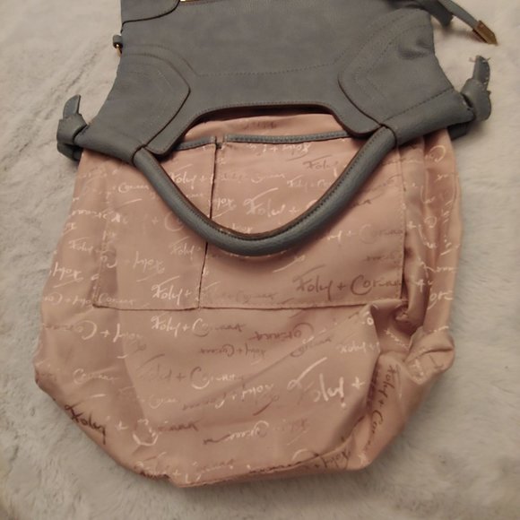 Foley & Corinna Vegan cobbled dusty blue bag - Picture 6 of 7